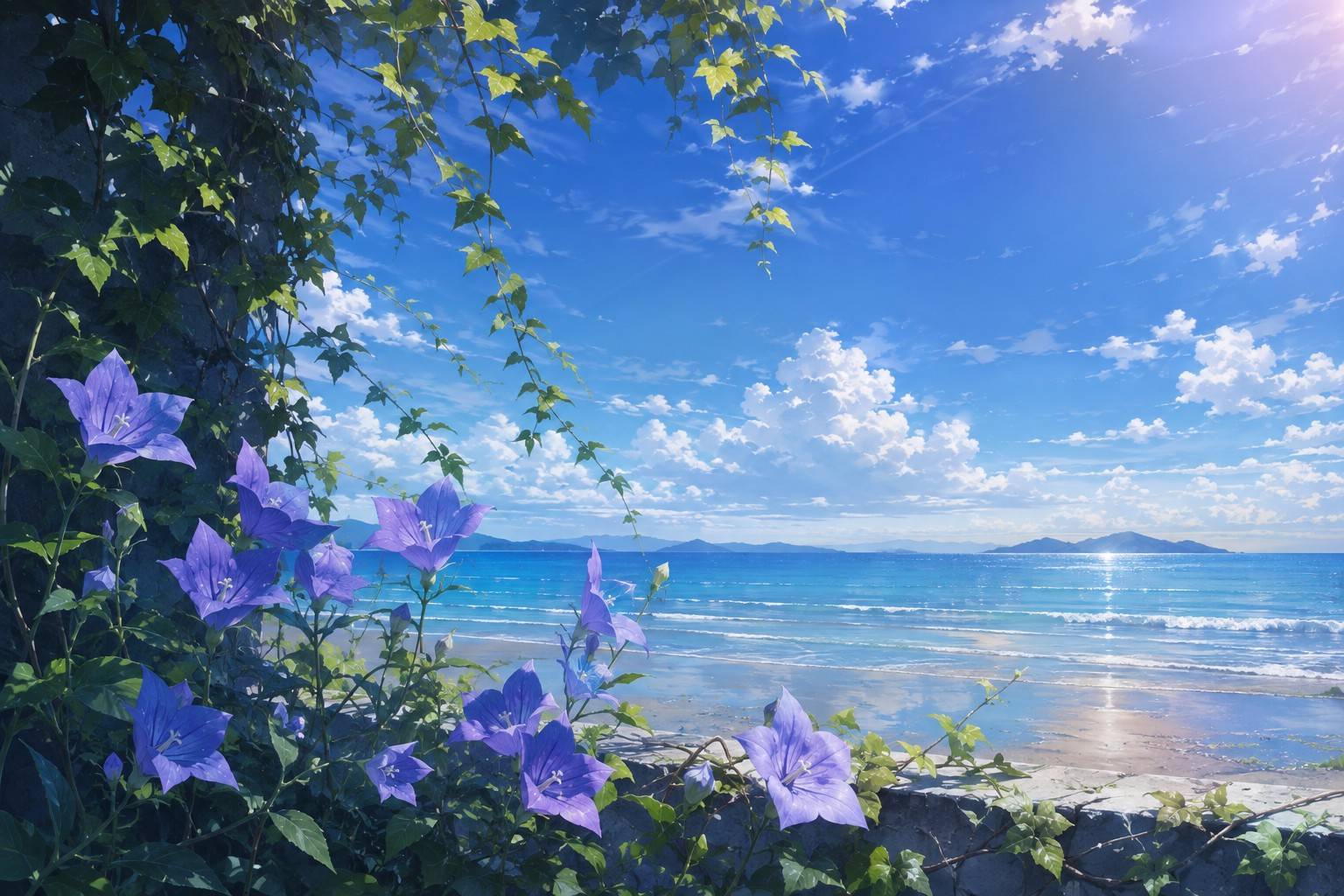 288 蔦と桔梗と渚と空と