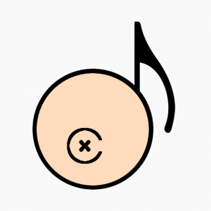 腹八分音符